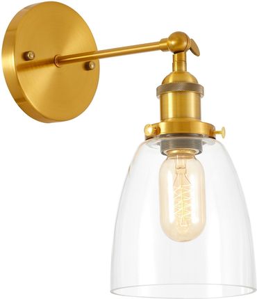 Lumina Deco Lampa Ścienna Kinkiet Loftowy Mosiężny Fabi