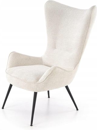 JUKON fotel wypoczynkowy kremowy lekka forma skandynawski wygodny real foto