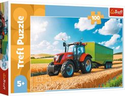 Zdjęcie Trefl Puzzle 100el. Maszyny rolinicze - traktor z przyczepą 16494 - Przemyśl