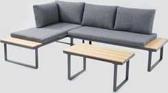 Zdjęcie Homla Zestaw Mebli Lusso Szary Ze Stolikiem 145X67X72 - Łódź