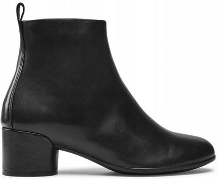 ECCO Botki damskie SHAPE 35 czarne skórzane na zamek 40