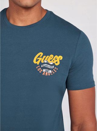 T-shirt męski niebieski okrągły dekolt Guess rozmiar XL jakość premium! - zdjęcie 2