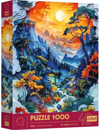 Trefl Puzzle z efektem 3D 1000el. 40-lecie Trefl - Dolina 40045