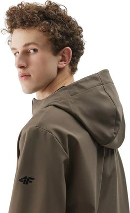 Kurtka męska softshell 4F M324 brązowa 4FWSS25TSOFM324 81S - zdjęcie 3