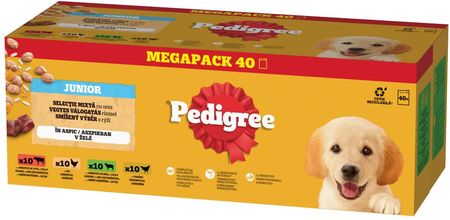 Pedigree Junior Wybór Smaków Mokra Karma Dla Szczeniąt Wołowina Kurczak Jagnięcina Ryż W Galaretce 80X100G - zdjęcie 2