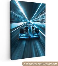 Muchowow Obraz Na Płótnie Wyścigi Samochód Formuła 1 Chłopcy Niebieski 20X30Cm (36782419)