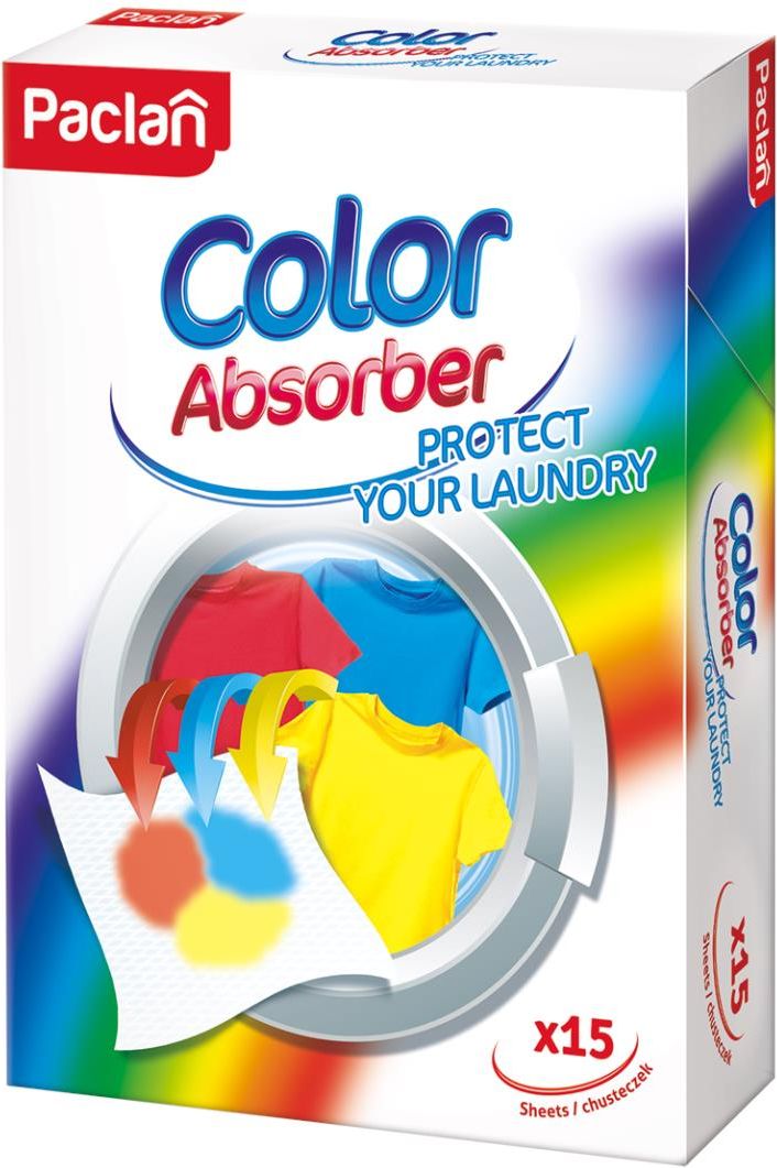 Zdjęcie Paclan Chusteczki Wyłapujące Kolory Color Absorber 15Szt - Sośnicowice