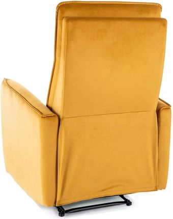 Signal Meble Fotel Rozkładany Nikos Velvet Bluvel 68 Curry - zdjęcie 3