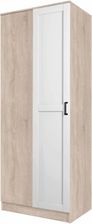 Zdjęcie Mebel Bos Szafa Cento Ii Narożna 82X200 1D Dąb Sonoma Biała Ramka - Nysa