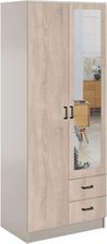 Zdjęcie Mebel Bos Szafa Cento Ii 80X200 2D2S Kaszmir Dąb Sonoma Z Lustrem - Świnoujście
