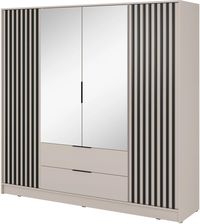 Zdjęcie Piaski Szafa Nelly 4D Kaszmir Lamela Czarna Lustro - Łapy