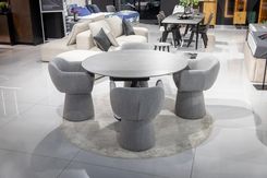 Zdjęcie Produkt z outletu: Stół Jakobetti Luksusowy Okrągły Z Rozkładanym Blatem Ø135 Cm Wyprzedaż Ekspozycji Homms (JOVSTOA) - Libiąż