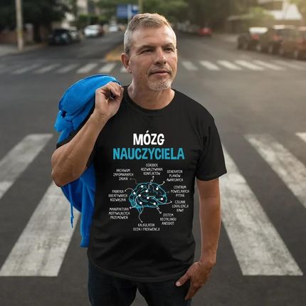 Mózg nauczyciela - męska koszulka na prezent - zdjęcie 2