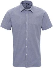 Zdjęcie Męska Bawełniana Koszula Z Krótkim Rękawem W Kratkę Micro Gingham - Łódź