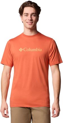 Koszulka męska - t-shirt Columbia CSC Basic Logo SS Tee 1680053851 Pomarańczowy
