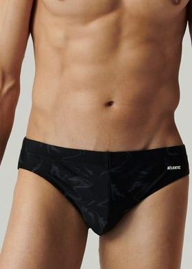 SLIPY KĄPIELOWE ATLANTIC KMT-339 WL25 CZA/GRF (kolor czarny - grafit, rozmiar L)