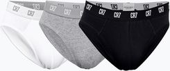 Zdjęcie Slipy męskie CR7 Basic Brief 3 pary black/grey/white Wiosna 2025 - Pułtusk