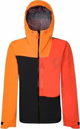 Rock Experience Alaska Man Kurtka outdoorowa Caviar/Persimmon Orange/Cherry Tomato 2XL