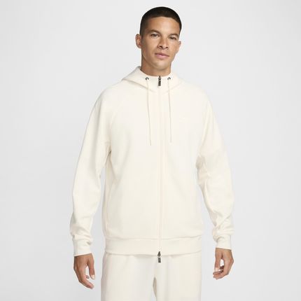 Męska funkcjonalna bluza z kapturem, zamkiem na całej długości i ochroną przed promieniowaniem UV Dri-FIT Nike Primary Fleece - Brązowy