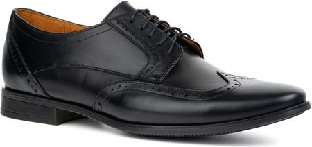 Męskie półbuty skórzane wizytowe typu brogsy | Model 1023 Buty Olivier czarne