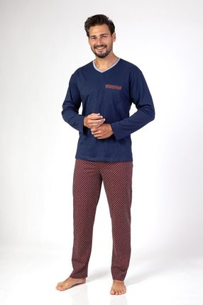 Piżama Regina 465 dł/r 2XL-3XL Z24/25 męska granatowy