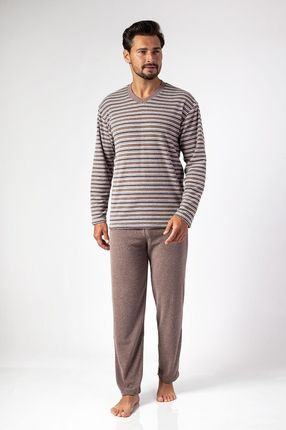 Piżama Regina 450 Frotte dł/r M-XL męska brązowy
