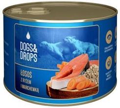 Dogs&Drops Karma Mokra Dla Psów Łosoś Z Ryżem I Marchewką Puszka 410G