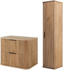 Zdjęcie Rodan Zestaw Mebli Łazienkowych Elegance Z Szafką Podumywalkową 60Cm I Słupkiem Dąb Craft Złoty - Zdzieszowice