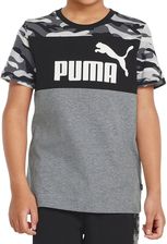 Zdjęcie Koszulka dziecięca dla chłopca bawełna szara logo PUMA - Łódź
