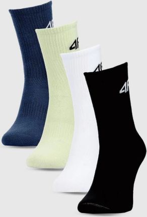 Chłopięce skarpetki za kostkę (4-pack) 4F 4FJWSS25USOCM433 - multikolor