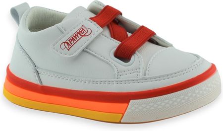 Trampki dziecięce na rzep ze skórzaną wkładką Apawwa GC05 Czerwone