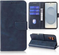 Smartguard Zamykane Etui Z Klapką Wallet Case Granatowe Do Samsung Galaxy S25 Portfel