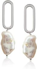 ankabizuteria.pl  Kolczyki srebrne z barokową perłą pearl sculpt