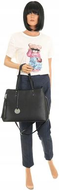 JGL Just Glamour Włoska Torebka Damska kuferek listonoszka WHSG18671 Black - zdjęcie 2