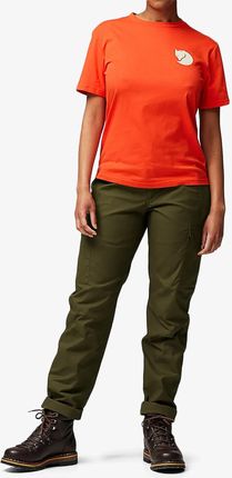 Koszulka bawełniana damska Fjallraven Walk With Nature T-shirt - flame orange