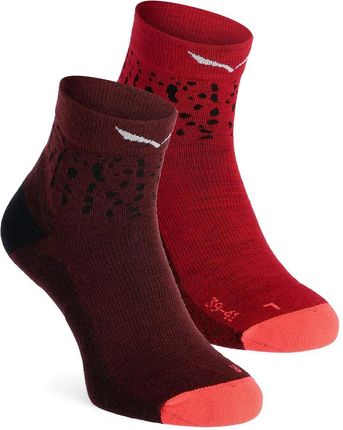 Skarpetki damskie Salewa MTN TRN Sal. AM Qrt Sock - flame/syrah
