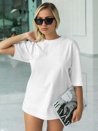 Koszulka Damska Oversize T-shirt Bawełna Luźna Krótka Sukienka Mini M - zdjęcie 3