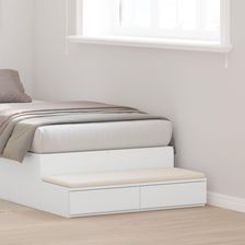 vidaXL Szuflady Do Łóżka Białe 80X36,5X16,5Cm Z Drewna Inżynieryjnego (866923)