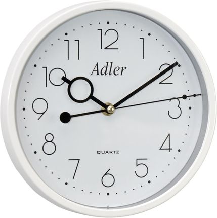 Adler Zegar ścienny MA17-WHITE 23 cm płynąca wskazówka Biały