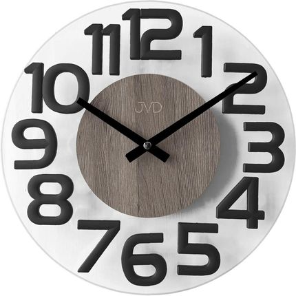 Jvd Szklano-drewniany Zegar ścienny HT098.4 32 cm