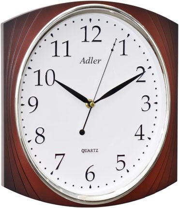 Adler Zegar ścienny 30094-Brązowy 33x28 cm Brązowy