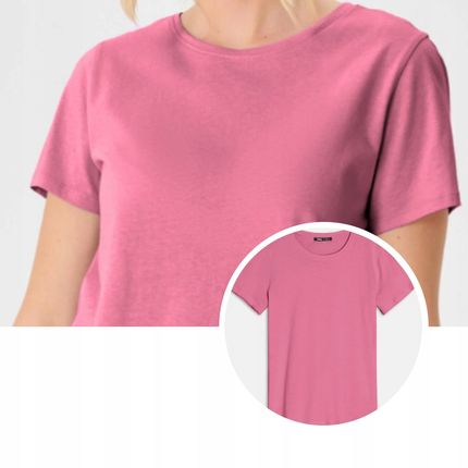 Bluzka MODNA koszulka bawełna 100% SINSAY t-shirt różowy L