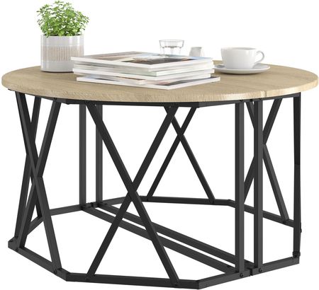 vidaXL Stolik Kawowy Sonoma Dąb 80X80X42Cm Z Drewna Inżynieryjnego (868250) - zdjęcie 2