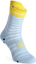 Skarpety Biegowe Compressport Pro Racing V4.0 Ul Run High - Cashmere Blue/Maize