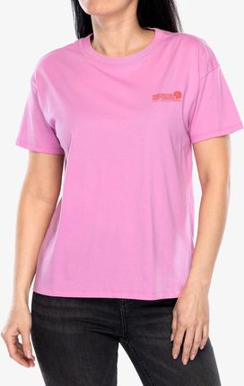 Koszulka z nadrukiem damska Rip Curl Cala Vadella Relaxed Tee - pink