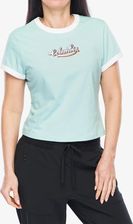 Koszulka z nadrukiem damska Columbia Rolling Bend Graphic Ringer Tee - spray/elevated script