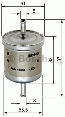 BOSCH - Filtr paliwa Citroen,Dacia,Opel,Peugeot,Renault (0 450 905 287)