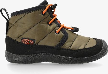 Buty dziecięce Keen Howser II Chukka WP - dark olive/gold flame