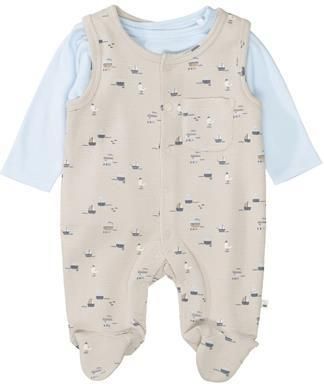 STACCATO Ciepły beżowy wzorzysty romper+koszula - Dziewczynka,Chłopiec - r. 62