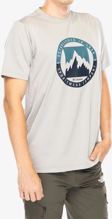 Koszulka szybkoschnąca Columbia Ice Lake II SS Tee - flint grey/boundless borders